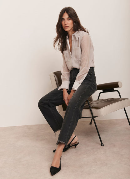 Neutral Statement Collar Shirt