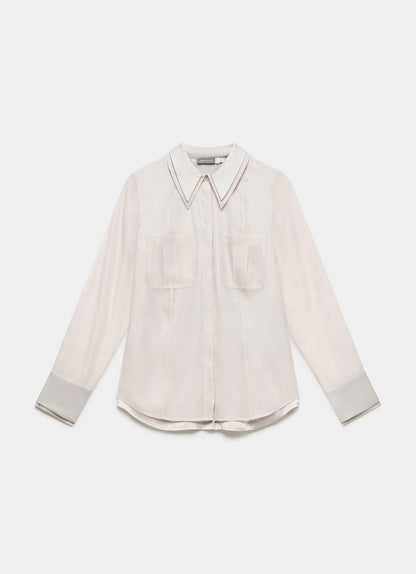 Neutral Statement Collar Shirt