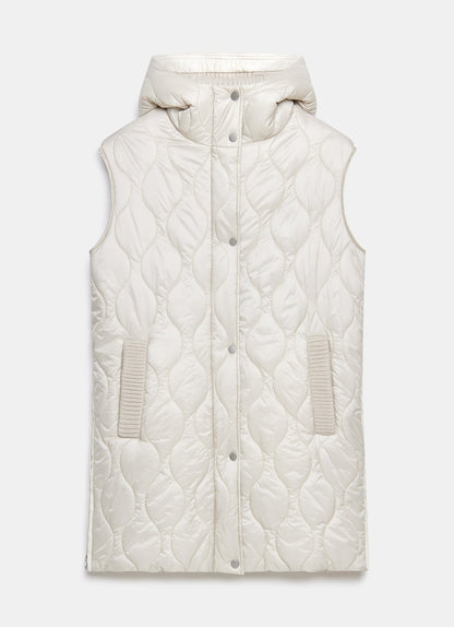 Neutral Quilted Longline Gilet
