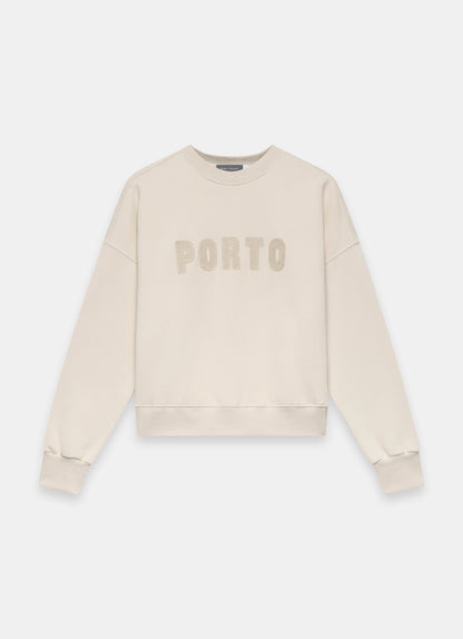 Neutral Porto Slogan Sweatshirt