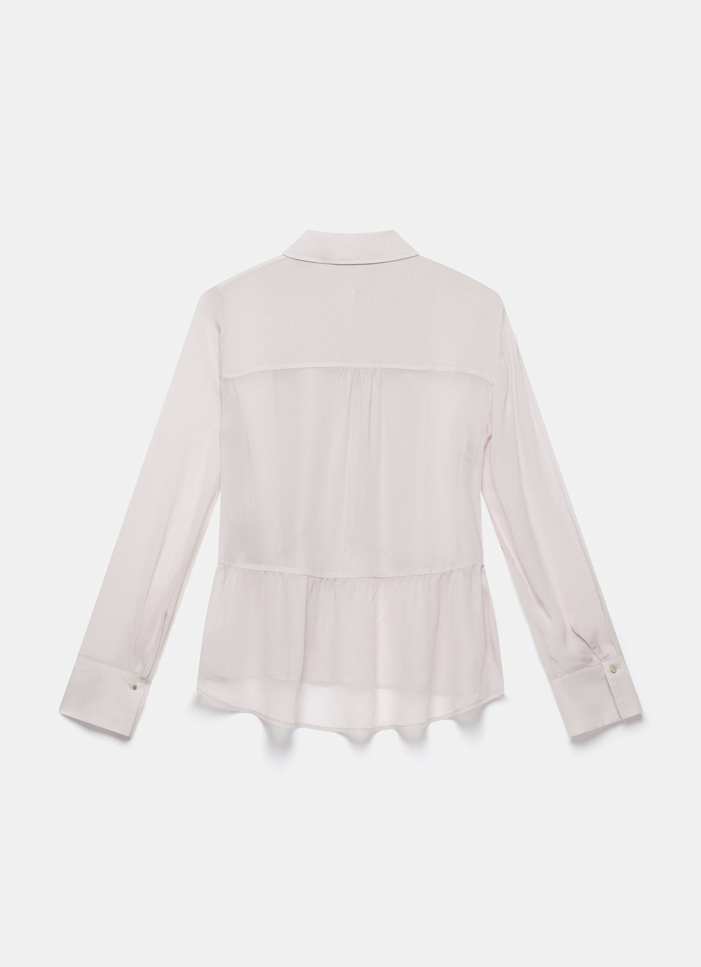 Neutral Satin Panel Shirt