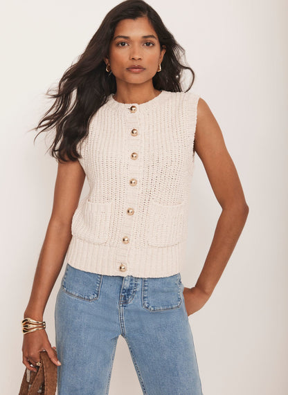 Neutral Knit Waistcoat