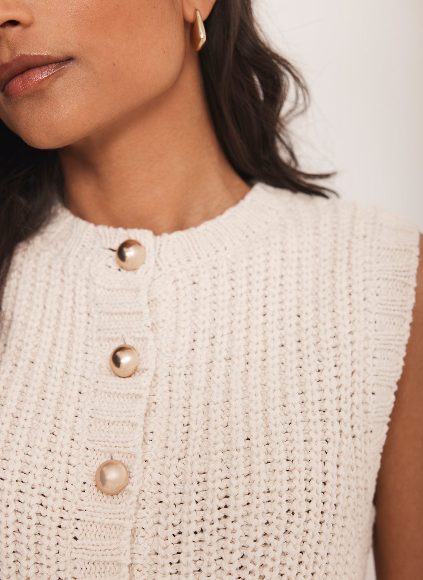 Neutral Knit Waistcoat