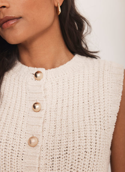 Neutral Knit Waistcoat