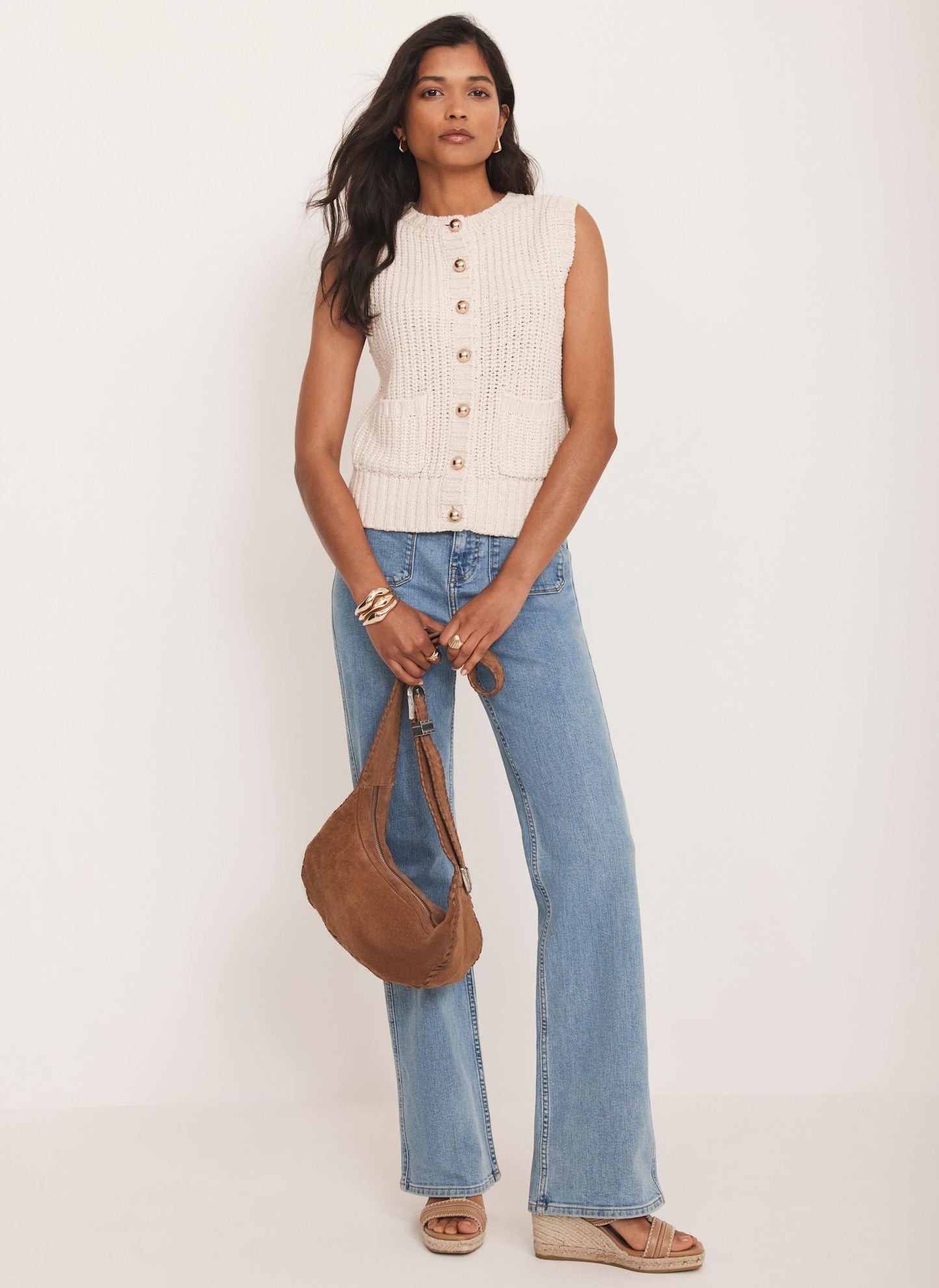 Neutral Knit Waistcoat