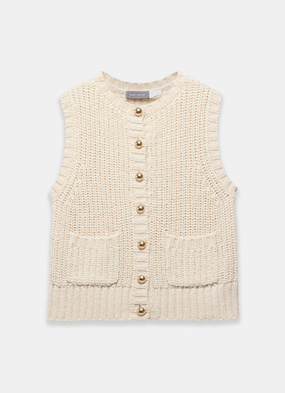 Neutral Knit Waistcoat