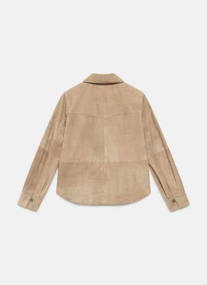 Neutral Suede Shirt