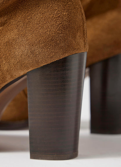 Nova Tan Suede Long Boots
