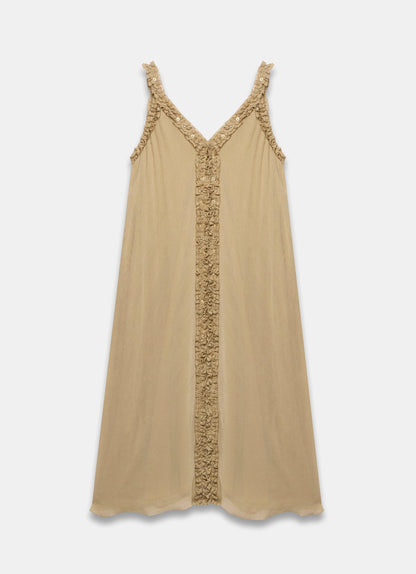 Khaki Embellished Maxi Dress