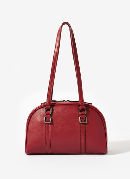 Otti Red Leather Shoulder Bag