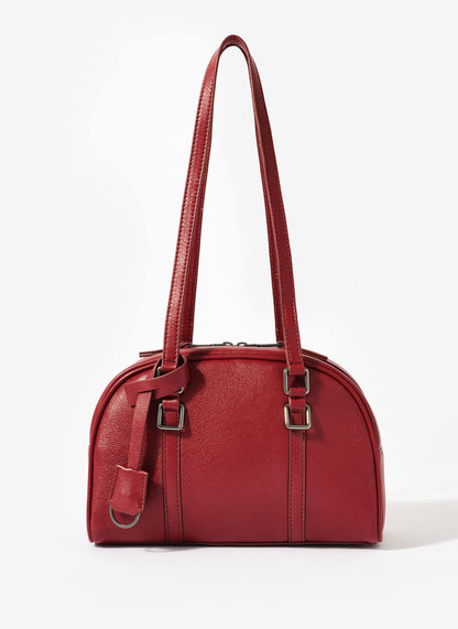 Otti Red Leather Shoulder Bag