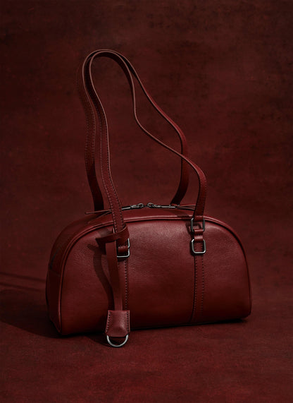 Otti Red Leather Shoulder Bag