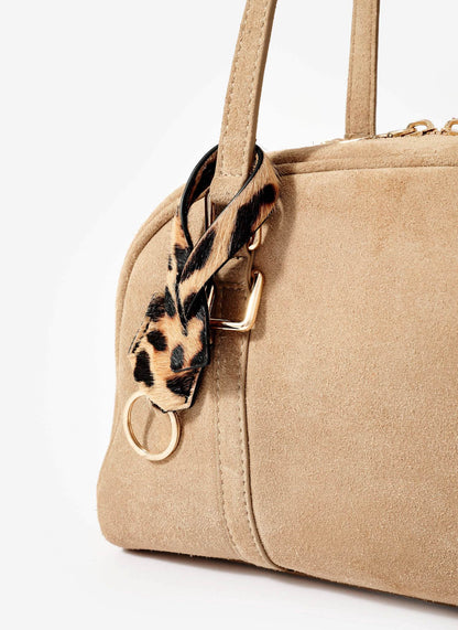 Otti Neutral Suede Shoulder Bag