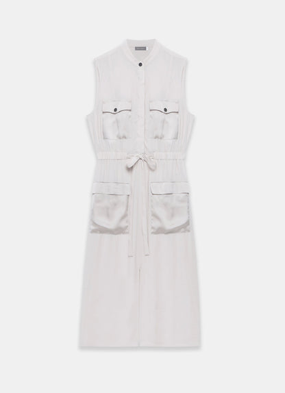 Neutral Utility Midi Dress
