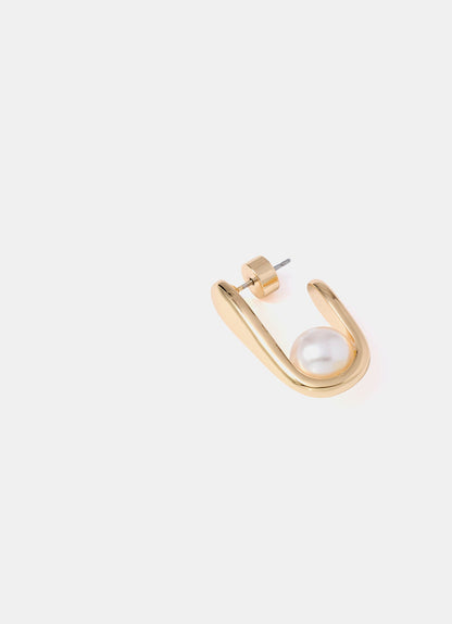 Gold Tone Pearl Earrings
