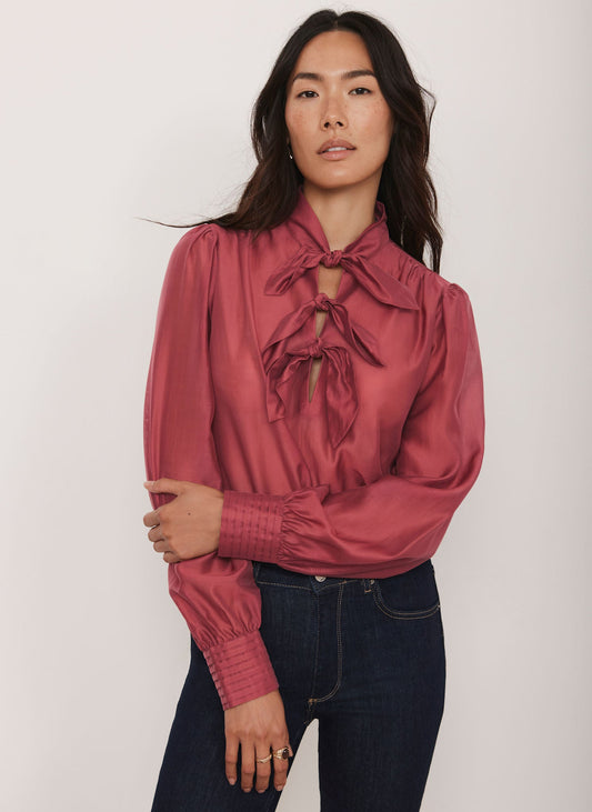 Pink Bow Detail Blouse