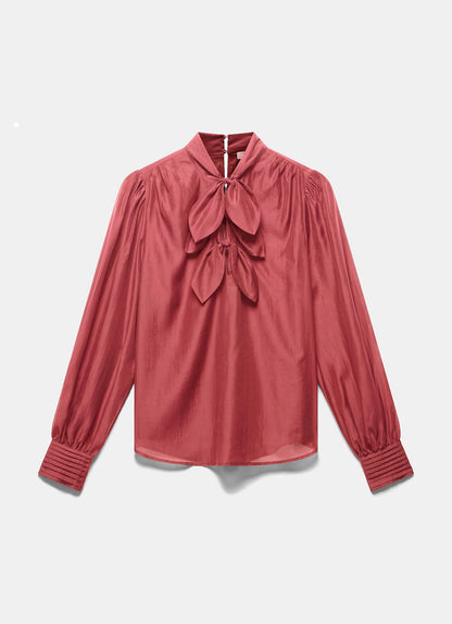 Pink Bow Detail Blouse