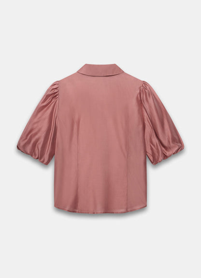 Pink Puff Sleeve Shirt