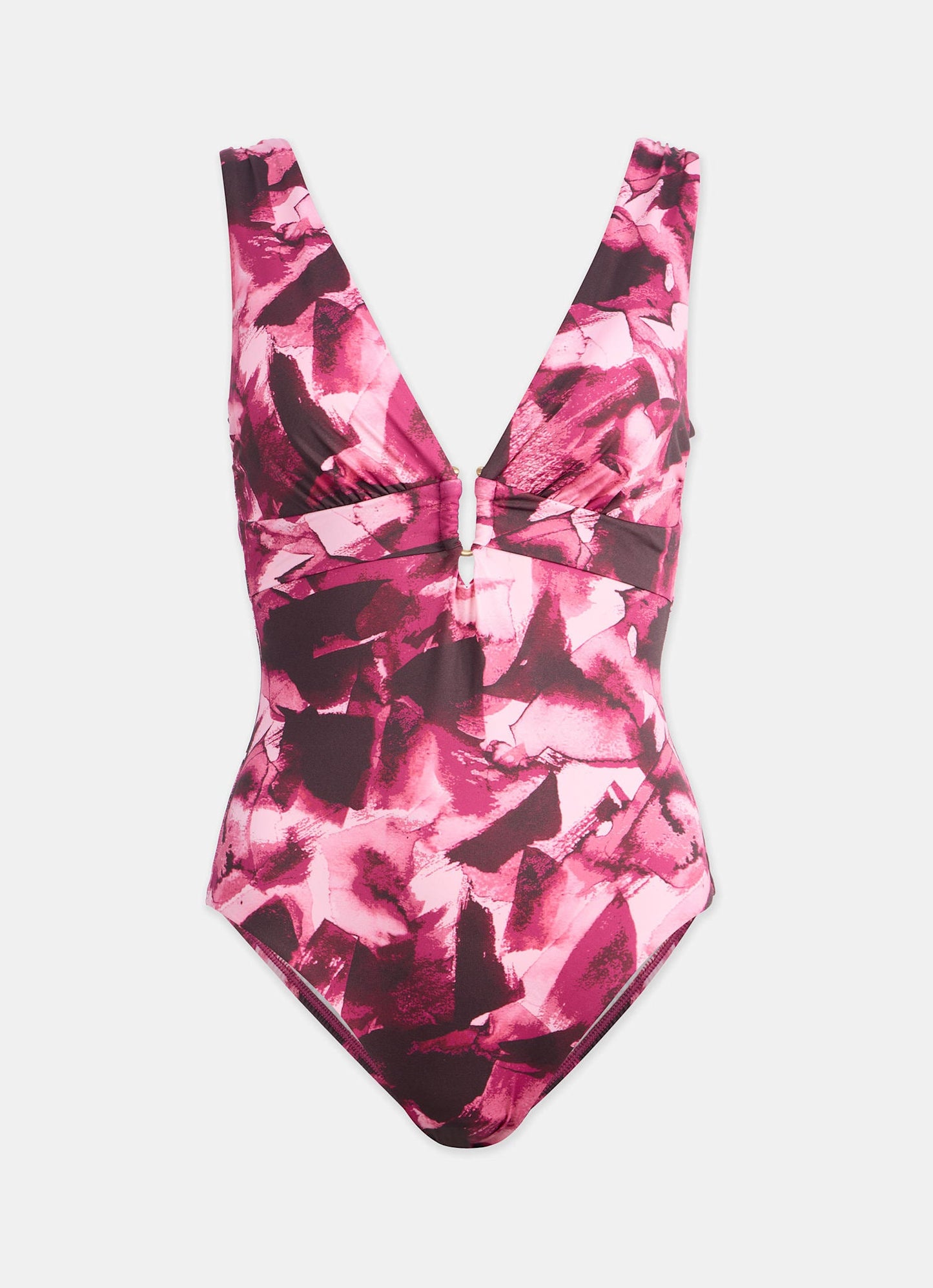Pink Graphic Print Swimsuit
