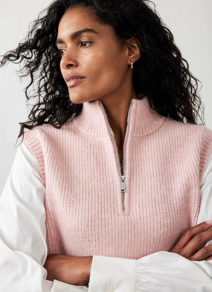 Pink Layered Shirt Knit Jumper