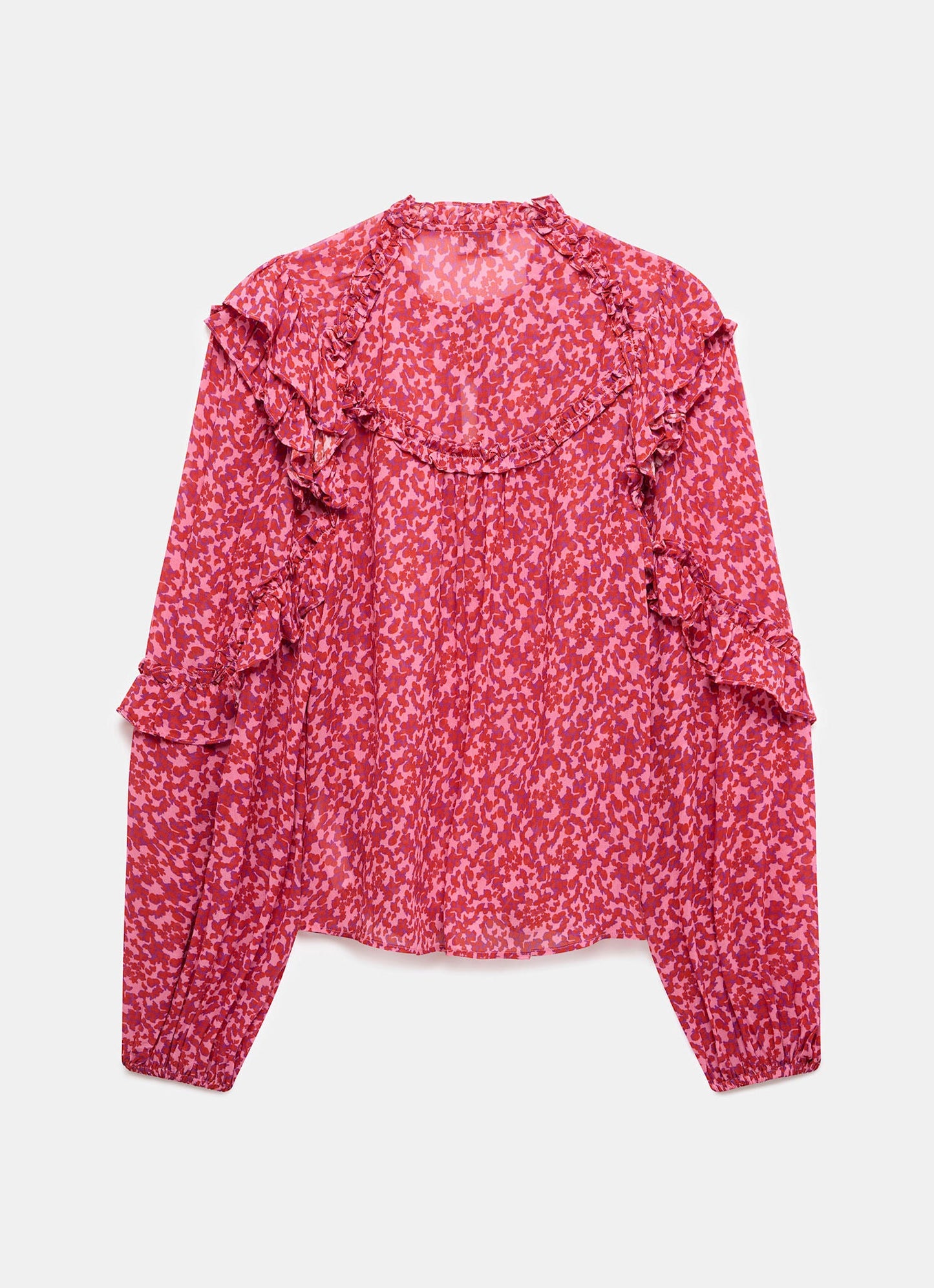 Pink Floral Print Blouse
