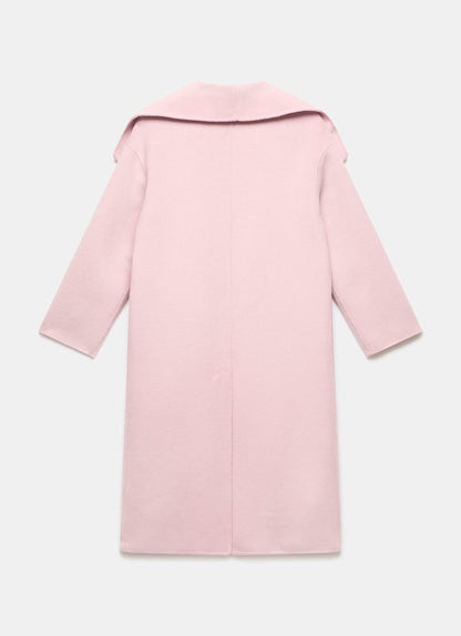 Pink Wool Blend Hand Finished Coat
