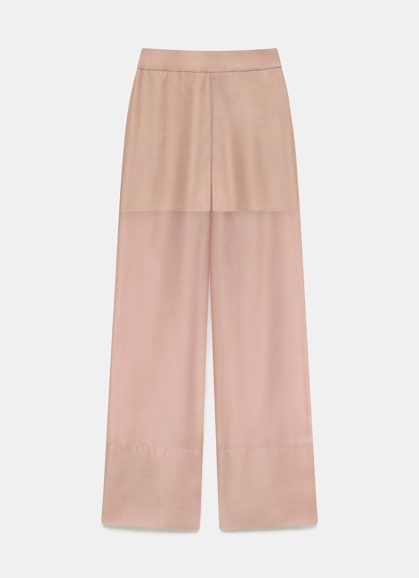Pink Sheer Straight Trousers