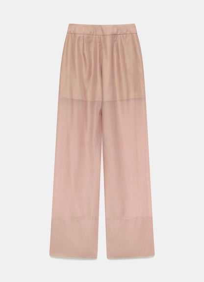 Pink Sheer Straight Trousers