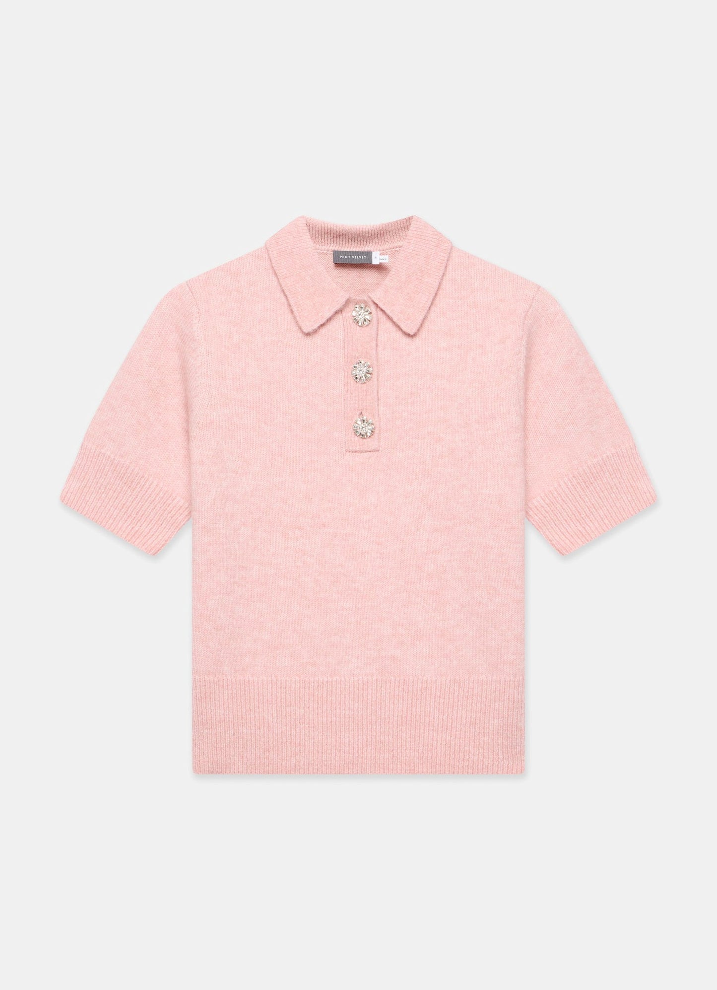 Pink Short Sleeve Knit Top