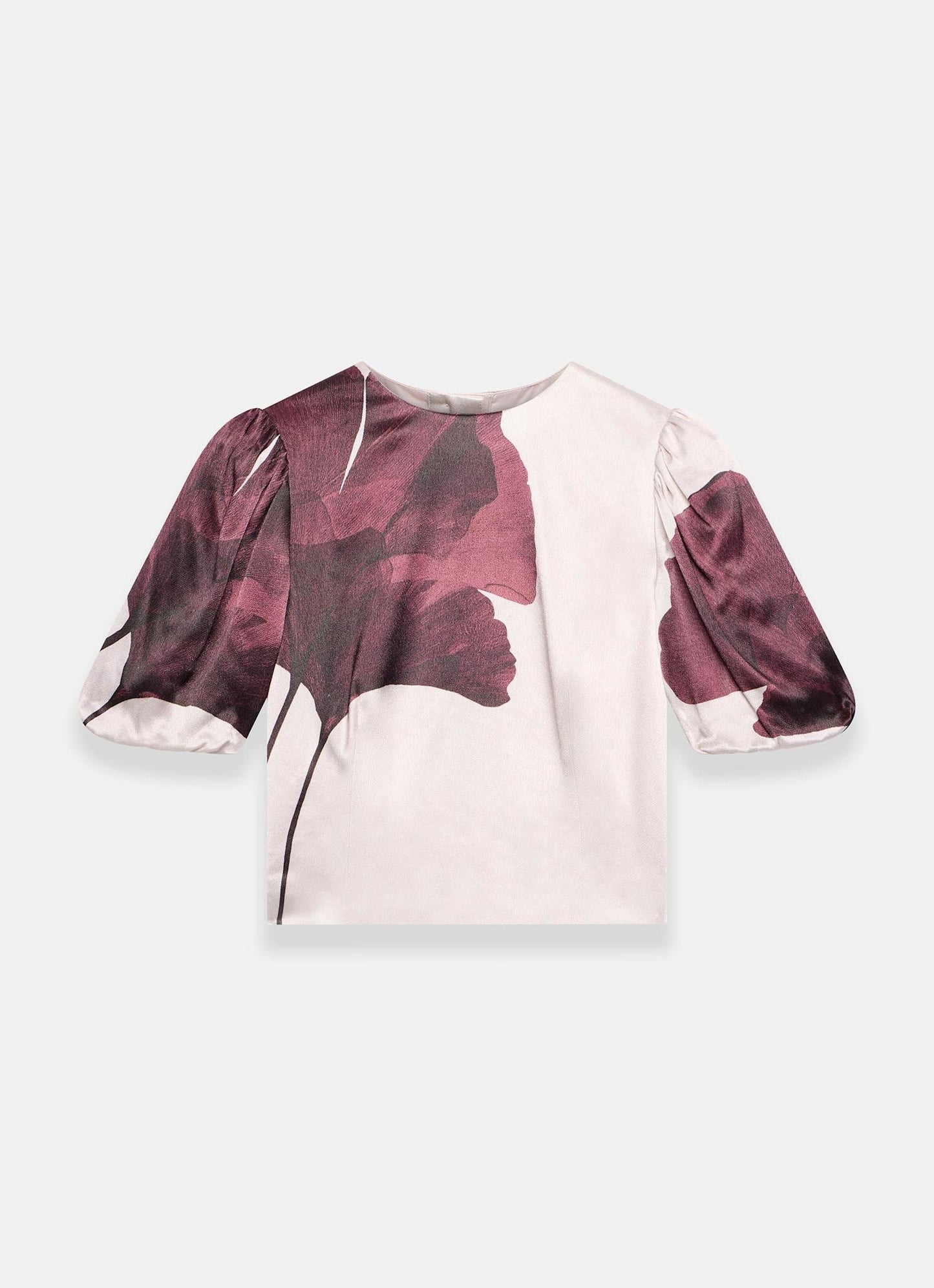 Burgundy Floral Print Top