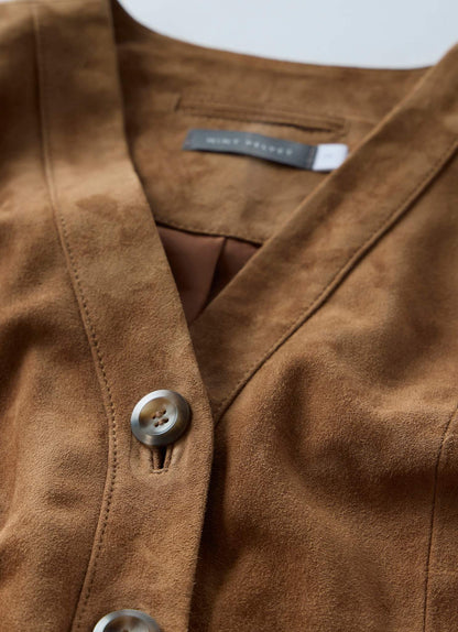 Tan Suede Waistcoat