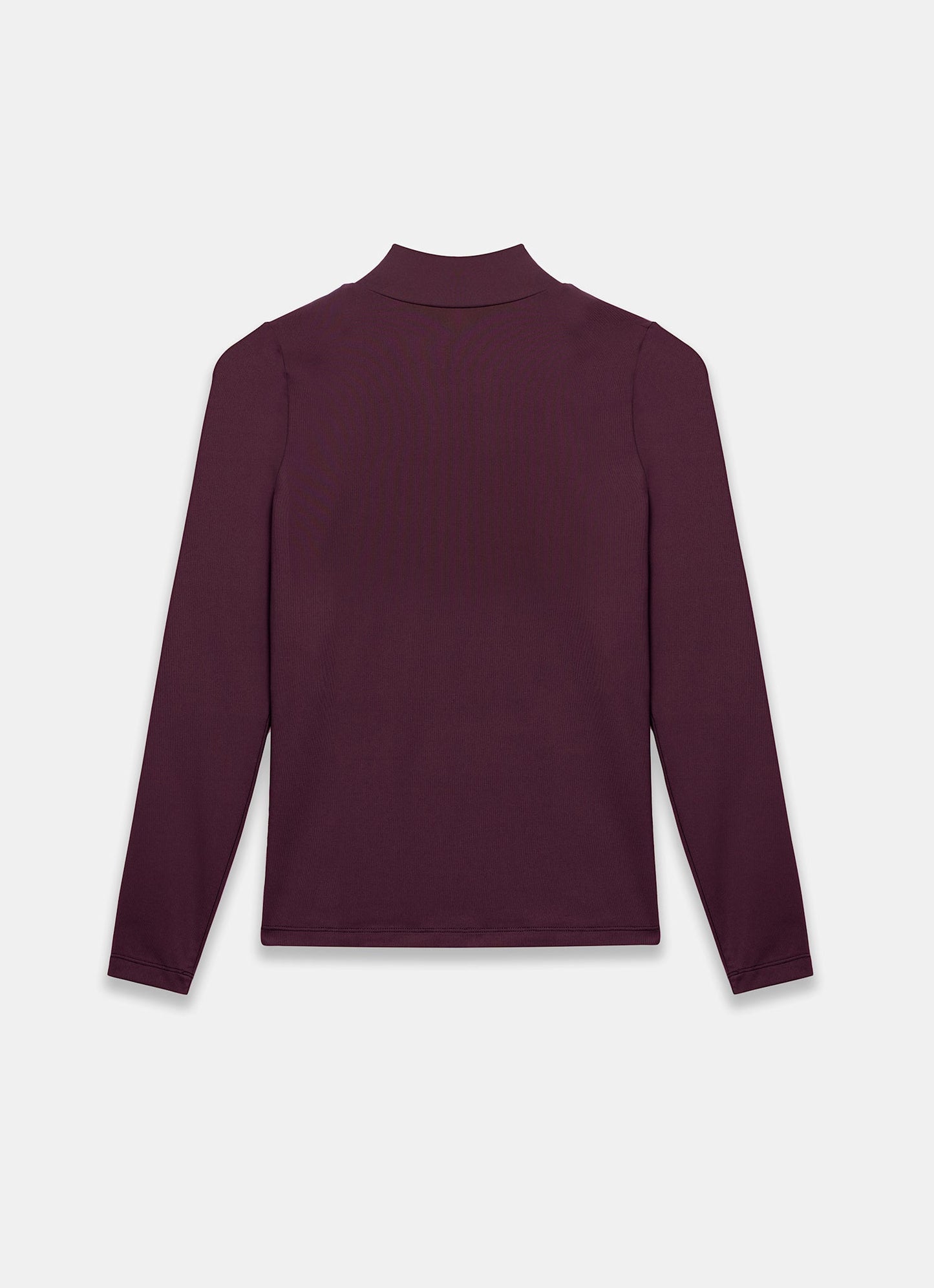 Burgundy High Neck Basic Top