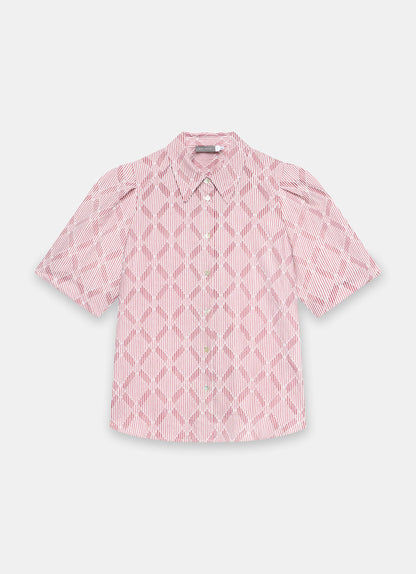 Red Striped Jacquard Shirt