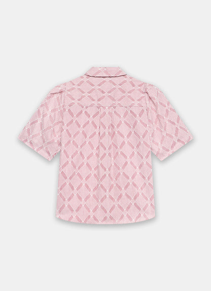 Red Striped Jacquard Shirt