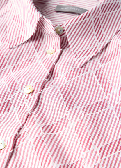 Red Striped Jacquard Shirt