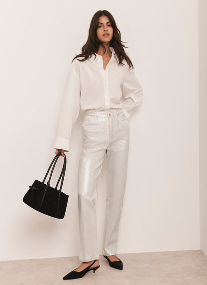 Silver Coated Slim Jeans
