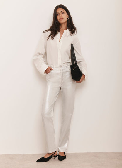 Silver Coated Slim Jeans