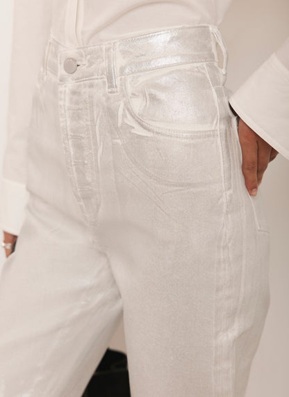 Silver Coated Slim Jeans