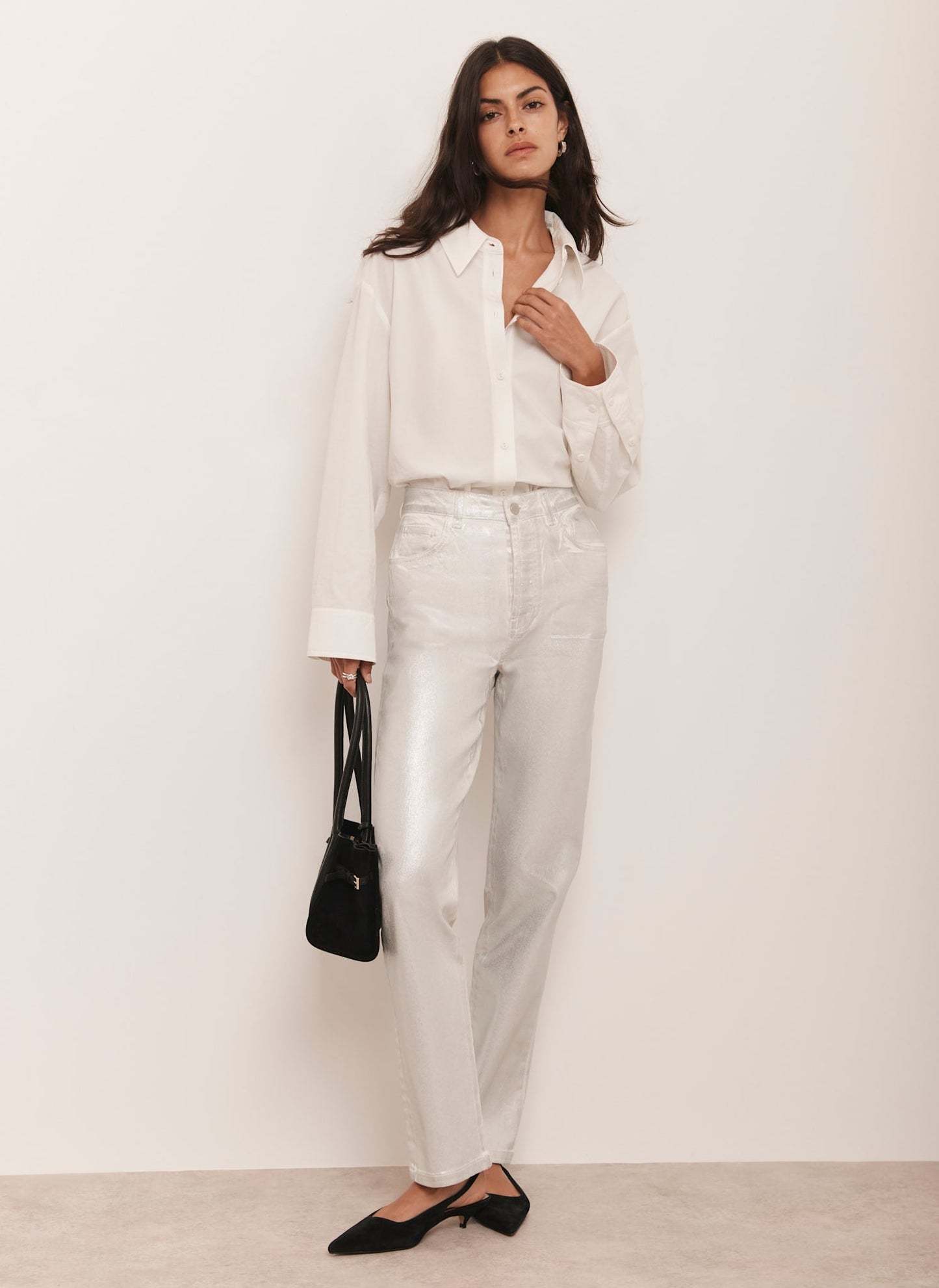 Silver Coated Slim Jeans