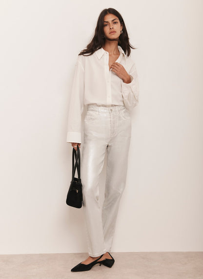 Silver Coated Slim Jeans
