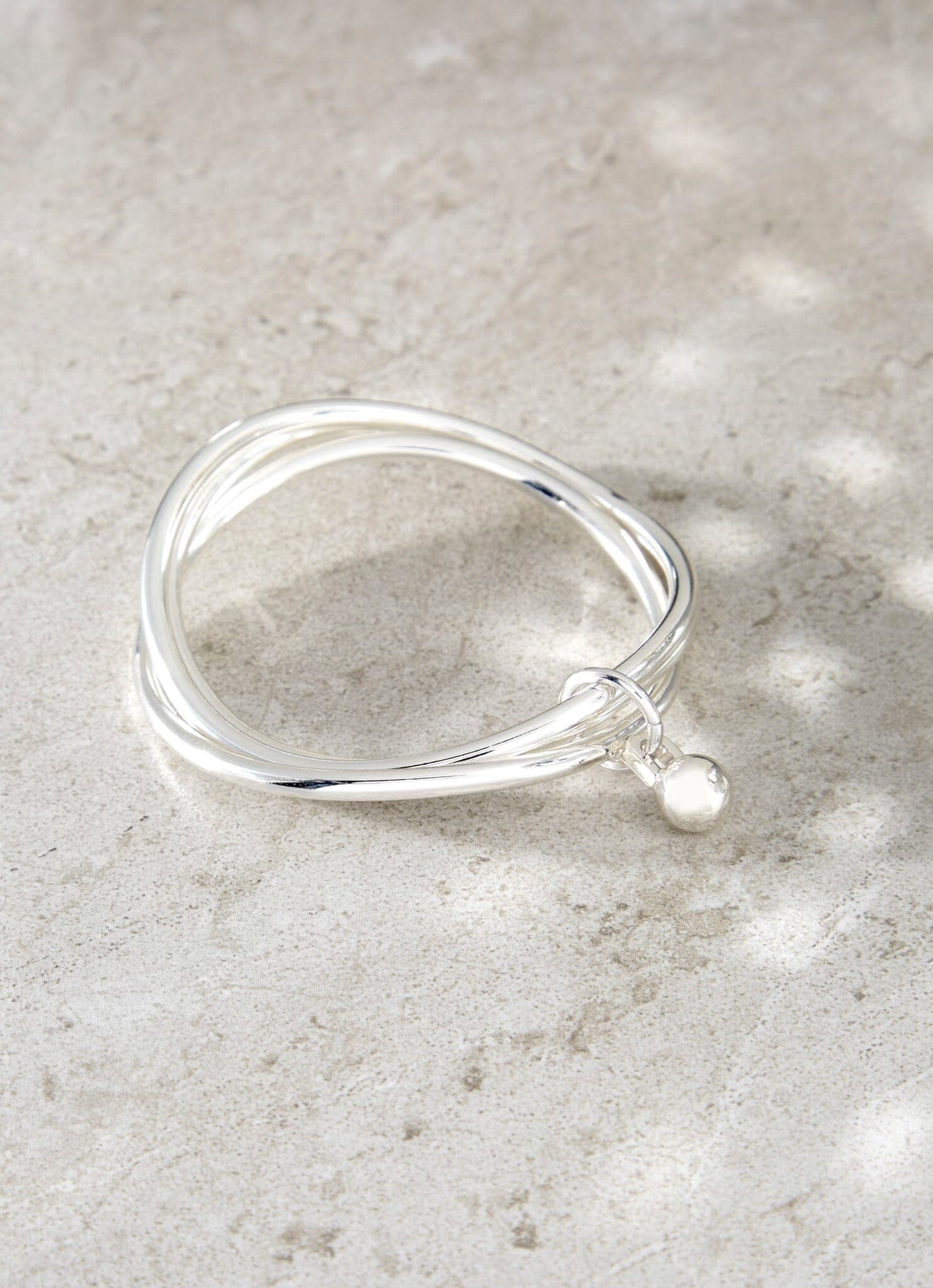 Silver Tone Triple Bangle