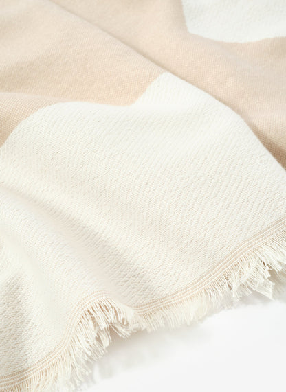Neutral Star Print Midweight Scarf