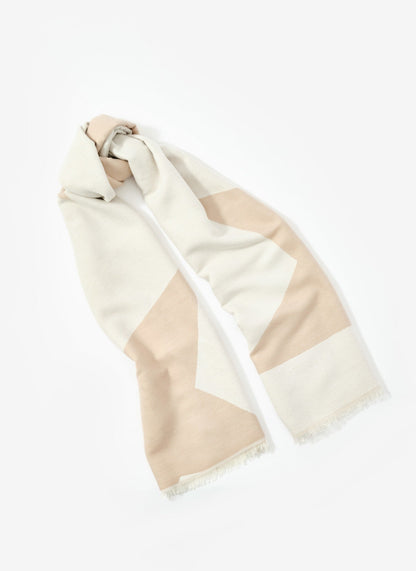 Neutral Star Print Midweight Scarf
