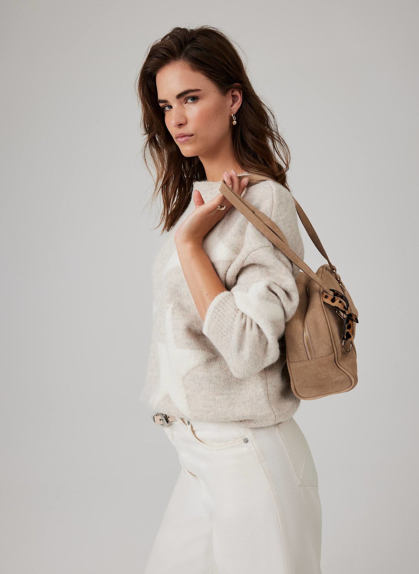 Neutral Star Knit Jumper
