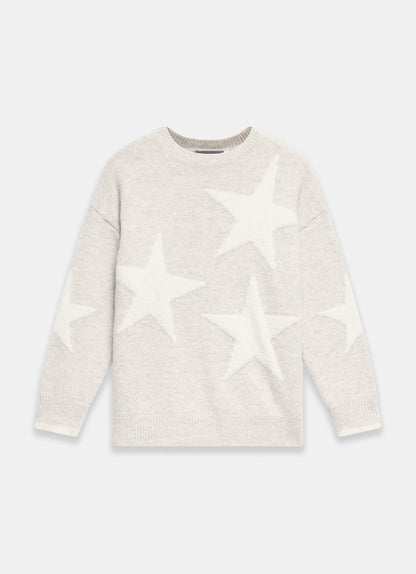 Neutral Star Knit Jumper