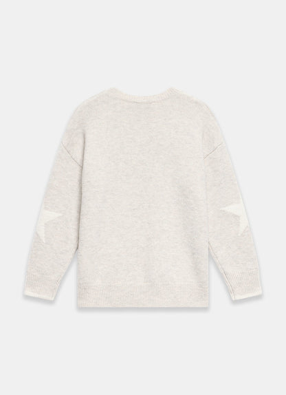 Neutral Star Knit Jumper