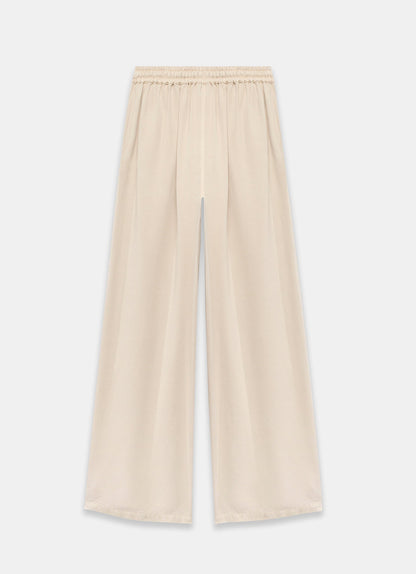 Neutral Stone Washed Wide Leg Trousers
