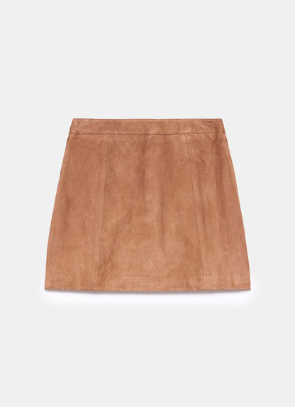 Tan Suede Mini Skirt