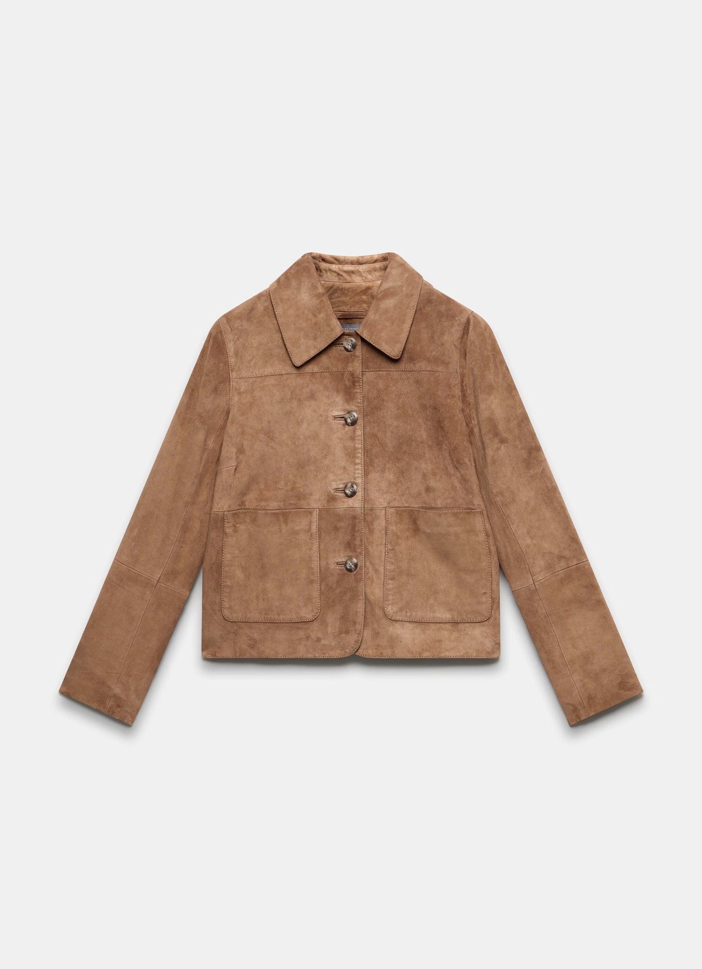 Tan Suede Pocket Detail Jacket