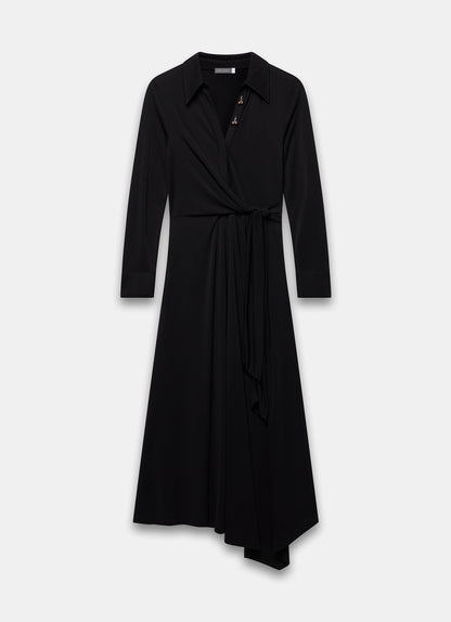 Black Tie Front Maxi Dress